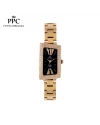 นาฬิกาข้อมือ PARIS POLO CLUB PPC-EA13-GD-BK CANNES SKEWED DIAMOND DATE GOLD / BLACK	