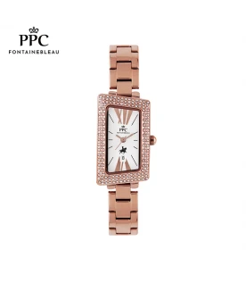 นาฬิกาข้อมือ PARIS POLO CLUB PPC-EA13-RG-WE CANNES SKEWED DIAMOND DATE ROSEGOLD / WHITE	