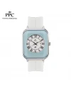 นาฬิกาข้อมือ PARIS POLO CLUB PPC-DH01-WE-LBU JEUNESSE QUAD EDGE ROMAN WHITE / LIGHT BLUE	
