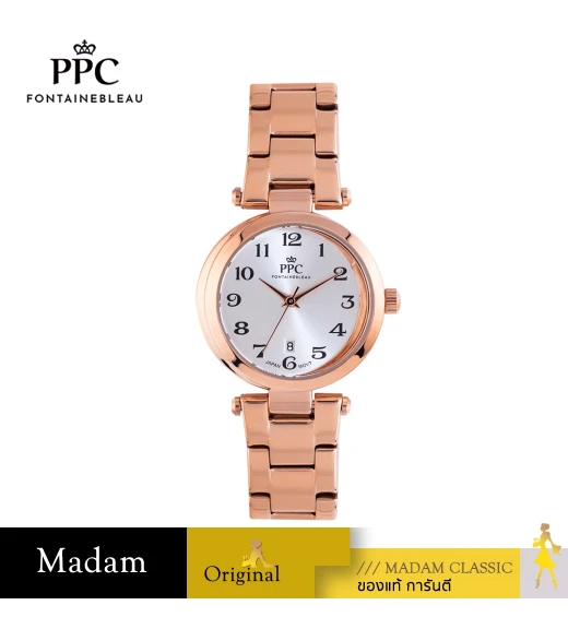 นาฬิกาข้อมือ PARIS POLO CLUB PPC-EA19-RG-WE LE BRETON CRESCENT DATE ROSEGOLD / WHITE	