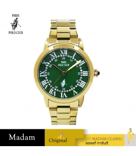 นาฬิกาข้อมือ PARIS POLO CLUB PPC-230603-GD-GN  GOLD / GREEN 	
