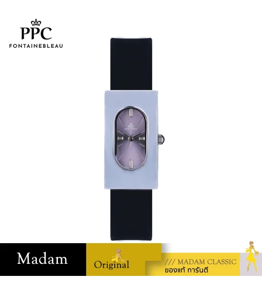 นาฬิกาข้อมือ PARIS POLO CLUB PPC-DF03-BK-VLT DORÉE OVALE CARRÉ MODERN BLACK / VIOLET	