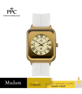 นาฬิกาข้อมือ PARIS POLO CLUB PPC-DH01-WE-GD JEUNESSE QUAD EDGE ROMAN WHITE / GOLD	