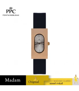 นาฬิกาข้อมือ PARIS POLO CLUB PPC-DF03-BK-RGY DORÉE OVALE CARRÉ MODERN BLACK / ROSEGOLD GREY	