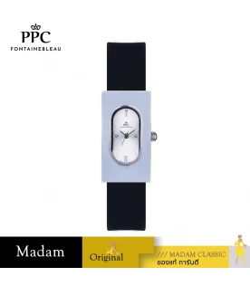 นาฬิกาข้อมือ PARIS POLO CLUB PPC-DF03-BK-WE DORÉE OVALE CARRÉ MODERN BLACK / WHITE	