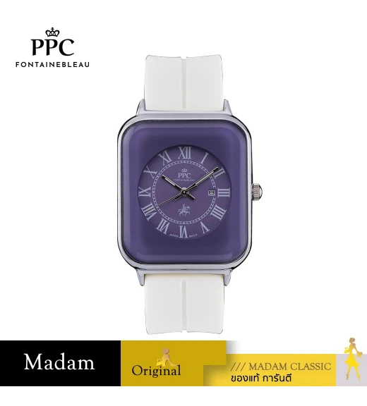 นาฬิกาข้อมือ PARIS POLO CLUB PPC-DH01-WE-LIC JEUNESSE QUAD EDGE ROMAN WHITE / LILAC	