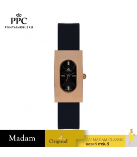 นาฬิกาข้อมือ PARIS POLO CLUB PPC-DF03-BK-RBK DORÉE OVALE CARRÉ MODERN BLACK / ROSEGOLD BLACK	