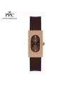 นาฬิกาข้อมือ PARIS POLO CLUB PPC-DF03-BR-RBR DORÉE OVALE CARRÉ MODERN BROWN / ROSEGOLD BROWN	