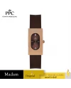 นาฬิกาข้อมือ PARIS POLO CLUB PPC-DF03-BR-RBR DORÉE OVALE CARRÉ MODERN BROWN / ROSEGOLD BROWN	