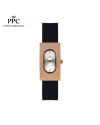 นาฬิกาข้อมือ PARIS POLO CLUB PPC-DF03-BK-RWE DORÉE OVALE CARRÉ MODERN BLACK / ROSEGOLD WHITE	
