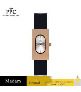 นาฬิกาข้อมือ PARIS POLO CLUB PPC-DF03-BK-RWE DORÉE OVALE CARRÉ MODERN BLACK / ROSEGOLD WHITE	