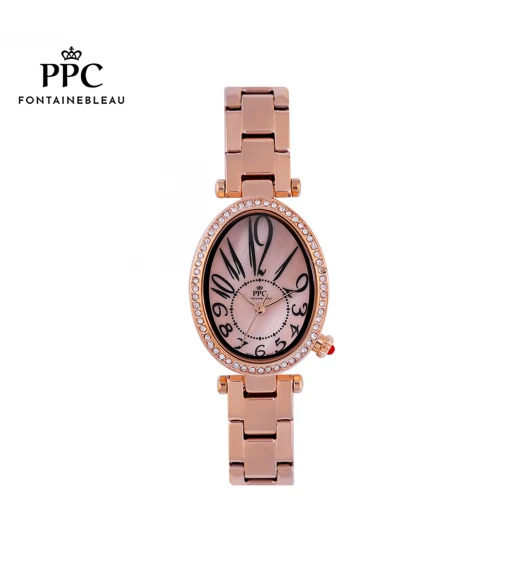 นาฬิกาข้อมือ PARIS POLO CLUB PPC-EA09-RG-LPK OVALE WANDER NO. ROSEGOLD / LIGHT PINK	