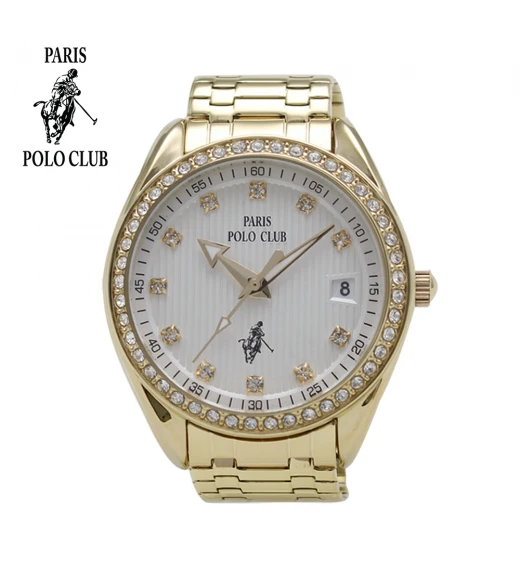 นาฬิกาข้อมือ PARIS POLO CLUB PPC-230409-GD-WE  GOLD- WHITE	