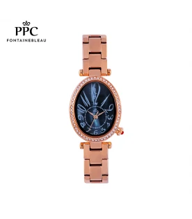 นาฬิกาข้อมือ PARIS POLO CLUB PPC-EA09-RG-BK OVALE WANDER NO. ROSEGOLD / BLACK	