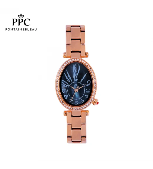 นาฬิกาข้อมือ PARIS POLO CLUB PPC-EA09-RG-BK OVALE WANDER NO. ROSEGOLD / BLACK	