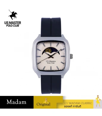 นาฬิกาข้อมือ US MASTERS POLO CLUB USM-DF12-BK-WN TIMES SQUARE SUN AND MOON BLACK / WINE	