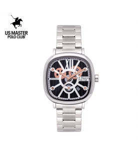 นาฬิกาข้อมือ US MASTERS POLO CLUB USM-EA01-WBK TIMES SQUARE COG DATE WHITE BLACK	