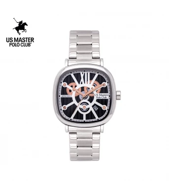 นาฬิกาข้อมือ US MASTERS POLO CLUB USM-EA01-WBK TIMES SQUARE COG DATE WHITE BLACK	