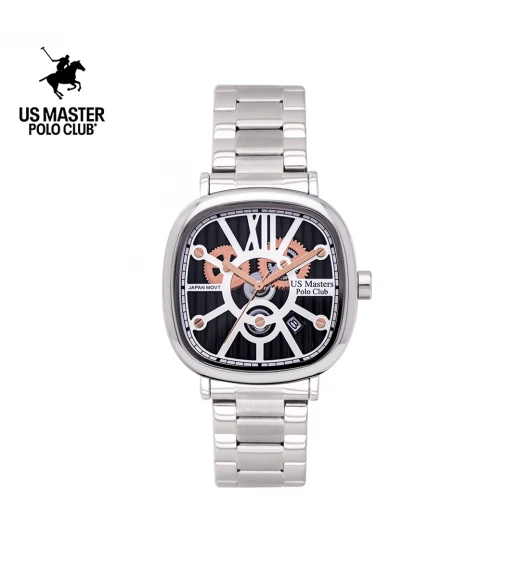 นาฬิกาข้อมือ US MASTERS POLO CLUB USM-EA01-WBK TIMES SQUARE COG DATE WHITE BLACK	