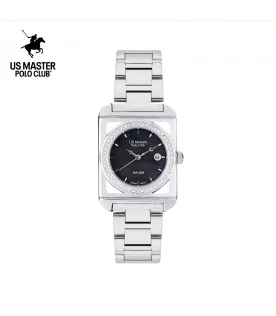 นาฬิกาข้อมือ US MASTERS POLO CLUB USM-DF09-BK FIRST LADY ROYALE SQUARE DATE BLACK	
