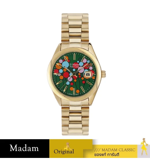 นาฬิกาข้อมือ US MASTERS POLO CLUB USM-EC03-GD-GN   NEW YORK BALLOON DATE GOLD / GREEN GOLD / GREEN