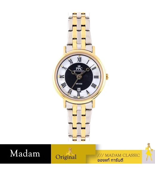 นาฬิกาข้อมือ Paris Polo Club PPC-EC02-SGD-BK LE BRETON CLASSIC ROMAN DATE SILVER GOLD / BLACK SILVER GOLD / BLACK