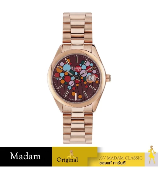 นาฬิกาข้อมือ US MASTERS POLO CLUB USM-EC03-RG-LPK       NEW YORK BALLOON DATE ROSEGOLD / DARK RED ROSEGOLD / DARK RED