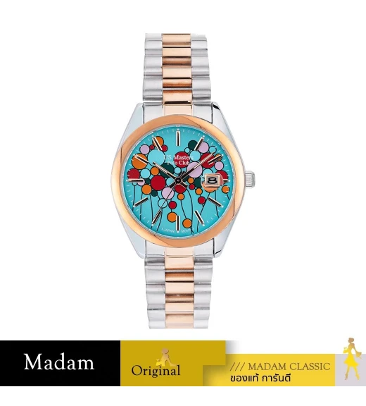 นาฬิกาข้อมือ US MASTERS POLO CLUB USM-EC03-SRG-CY     NEW YORK BALLOON DATE SILVER ROSEGOLD / CYAN SILVER ROSEGOLD / CYAN