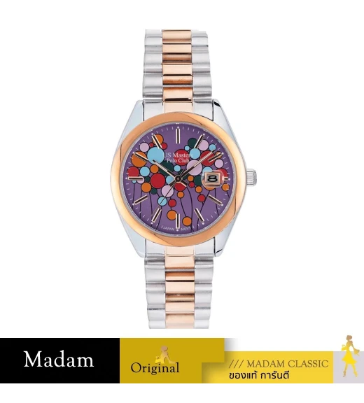 นาฬิกาข้อมือ US MASTERS POLO CLUB USM-EC03-SRG-LIC      NEW YORK BALLOON DATE SILVER ROSEGOLD / LILAC SILVER ROSEGOLD / LILAC
