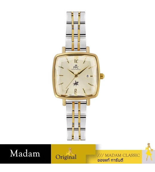 นาฬิกาข้อมือ Paris Polo Club SET-PPC-DF04-SGD-LG  DORÉE LOUVRE DATE SILVER GOLD / LIGHT GOLD SILVER GOLD / LIGHT GOLD 