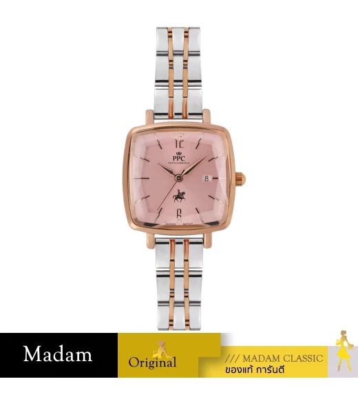 นาฬิกาข้อมือ Paris Polo Club SET-PPC-DF04-SRG-PK  DORÉE LOUVRE DATE SILVER ROSEGOLD / PINK SILVER ROSEGOLD / PINK 