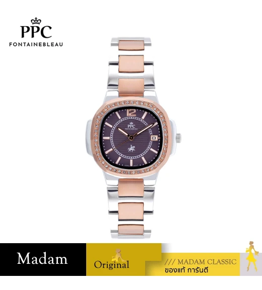 นาฬิกาข้อมือ PARIS POLO CLUB PPC-EB08-SRG-VLT MEDICI CLASSIC DATE SILVER ROSEGOLD / VIOLET	