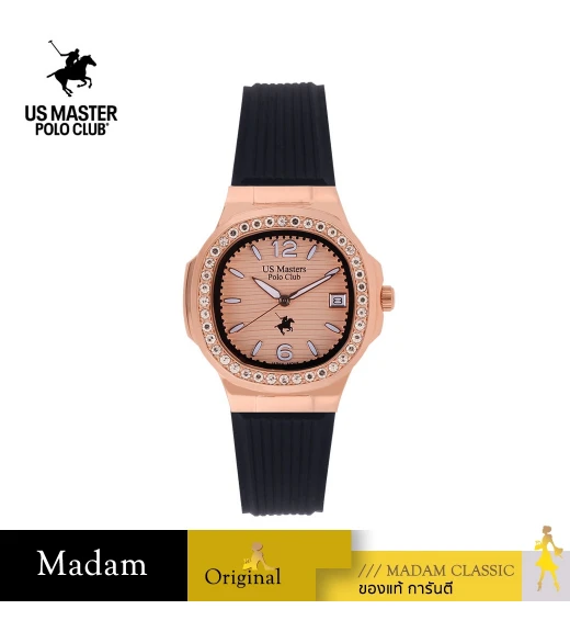 นาฬิกาข้อมือ US MASTERS POLO CLUB USM-DD54-RG THE EMPIRE LADY DIAMOND DATE ROSEGOLD	
