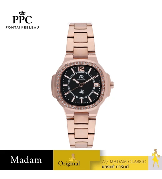 นาฬิกาข้อมือ PARIS POLO CLUB PPC-EB08-RG-BK MEDICI CLASSIC DATE ROSEGOLD / BLACK	