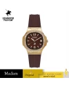 นาฬิกาข้อมือ US MASTERS POLO CLUB USM-DD54-BR-GBR THE EMPIRE LADY DIAMOND DATE BROWN / GOLD BROWN	