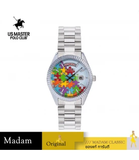นาฬิกาข้อมือ PARIS POLO CLUB USM-DF08-LBU MANHATTAN JIGSAW DAY DATE BLACK	