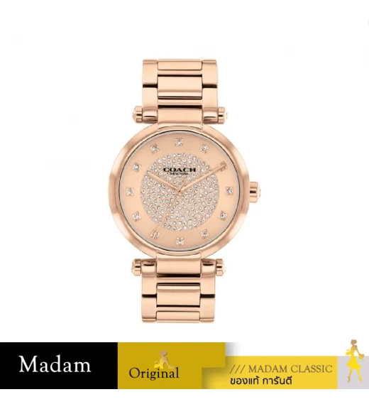 นาฬิกาข้อมือผู้หญิง COACH 14504254 Women's watch diamond dial Stainless steel  Rosegold