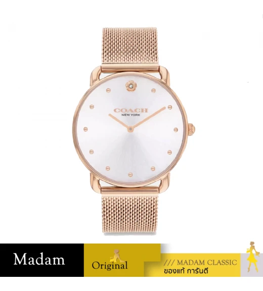 นาฬิกาข้อมือผู้หญิง COACH 14504209 Elliot Women's Watch Stainless Steel Rose Gold 		
