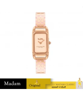 นาฬิกาข้อมือผู้หญิง COACH 14504194 Cadie Rectangular C-Strap Women's Mother's Day G Stainless steel Rose Gold		