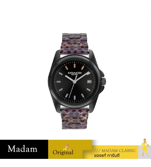 นาฬิกาข้อมือผู้หญิง COACH 14504276 Greyson Women'S Stainless steel Grey		