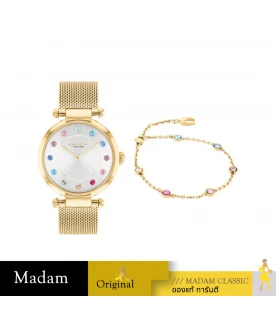 นาฬิกาข้อมือผู้หญิง COACH 14000112 Ladies' Cary Watch Gift Set Stainless Steel Gold		