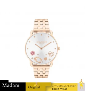 นาฬิกาข้อมือผู้หญิง COACH 14504285 Ladies Elliot Watch  Stainless Steel Silver White		