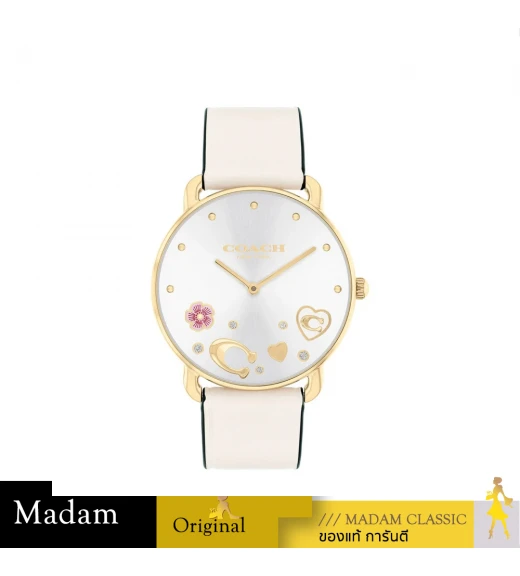 นาฬิกาข้อมือผู้หญิง รุ่น CO14504294,สายหนัง, สีขาว