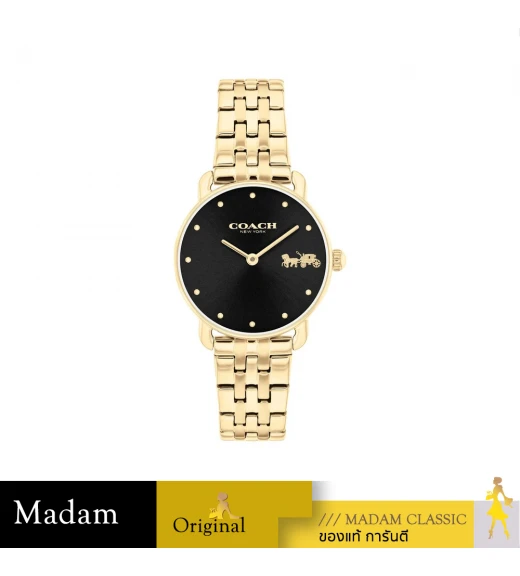 นาฬิกาข้อมือผู้หญิง COACH 14504301 Ladies Elliot Watch  Stainless Steel Gold 		