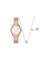 นาฬิกาข้อมือผู้หญิง MICHAEL KORS   MK4850SET Wristwatch + Necklace + Earrings Stainless Steel Rose Gold		