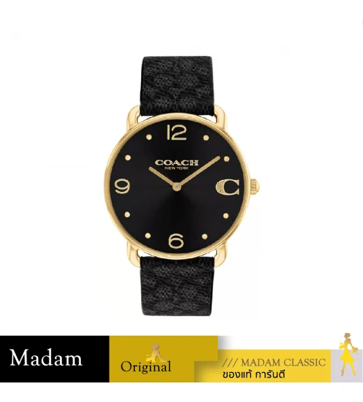นาฬิกาข้อมือผู้หญิง รุ่น CO14504289,สาย Leather, สีดำ