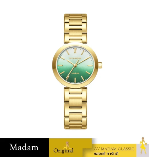 นาฬิกาข้อมือ LEE COOPER LC08032-170,28 MM,STAINLESS STEEL,GREEN / GOLD		