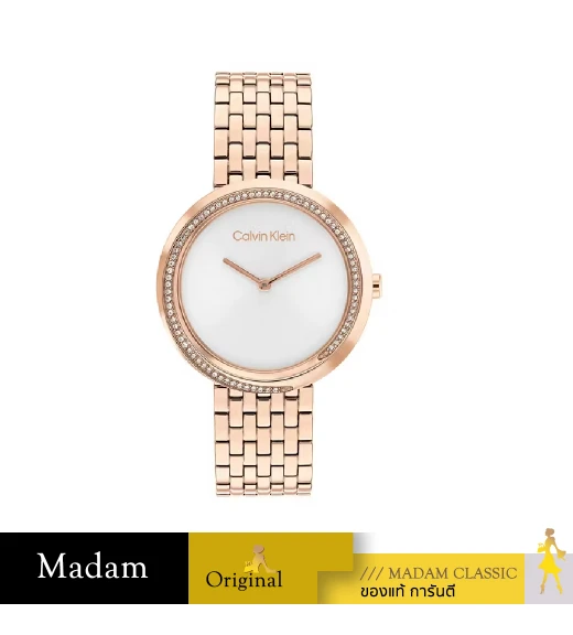 นาฬิกาข้อมือ CALVIN KLEIN CK25100038,34 MM.,IONIC ROSE GOLD PLATED STEEL