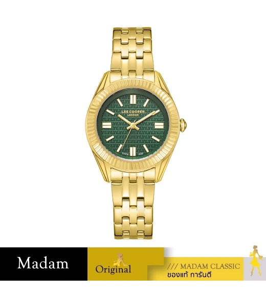 นาฬิกาข้อมือ LEE COOPER LC08038-170,34 MM,STAINLESS STEEL,GREEN / GOLD		