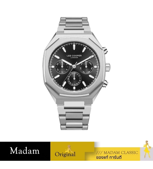 นาฬิกาข้อมือ LEE COOPER LC08045-350,43 MM,STAINLESS STEEL,BLACK / SILVER		